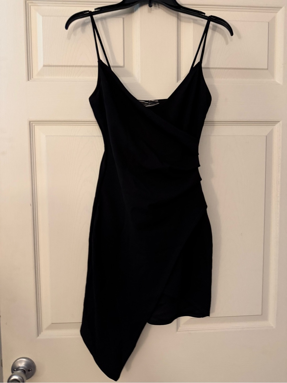 NWT Blue Blush Black Asymmetrical Mini Dress | Size Small